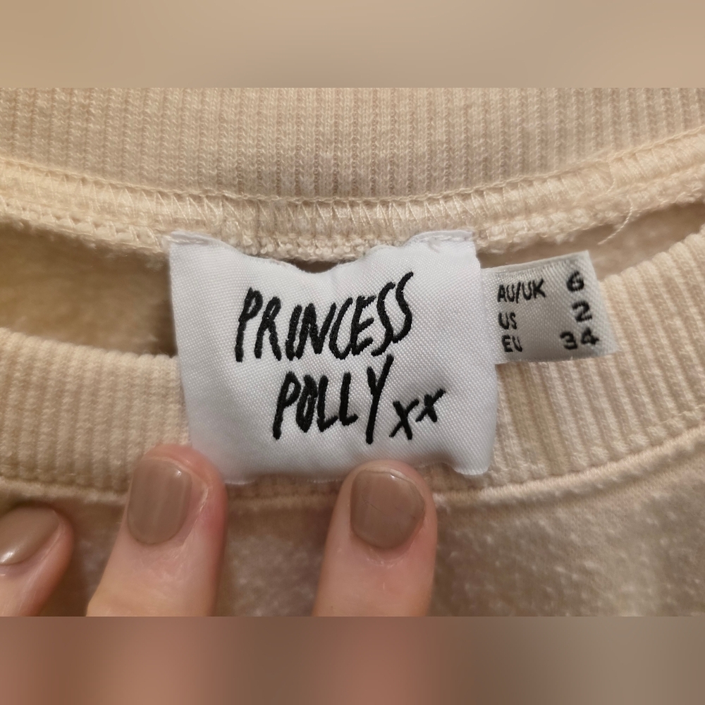 Princess Polly MVP Oversized Crewneck Sweatshirt- Size US 2- EUC 💛 - Picture 5 of 6